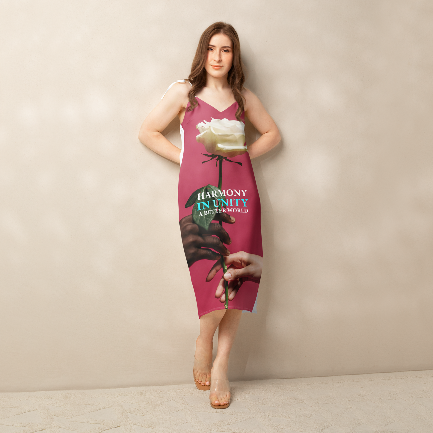 Tie-strap midi dress