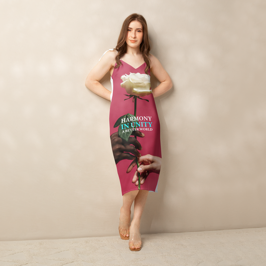 Tie-strap midi dress