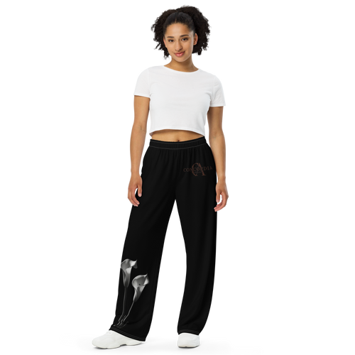 All-over print unisex wide-leg pants